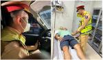 Cảnh sát giao thông kịp thời hỗ trợ, cứu giúp hai trường hợp người dân nguy kịch