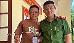Công an xã Nghĩa Khánh ủng hộ hội nhóm 