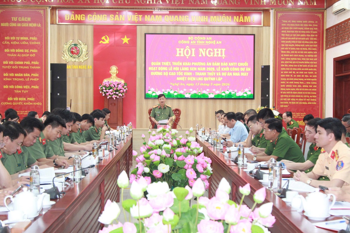 Quán triệt, triển khai phương án bảo đảm ANTT chuỗi hoạt động diễn ra vào ngày 18/5