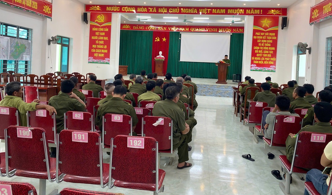 Công an xã Nghĩa Lộc chuẩn bị tổ chức Hội thi lực lượng bảo vệ an ninh, trật tự cơ sở giỏi năm 2026
