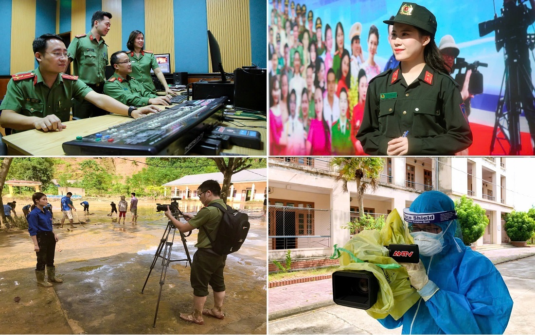 CBCS làm công tác tuyên truyền Phòng Công tác chính trị không quản ngại khó khăn, vất vả, ghi lại những thước phim sinh động khắc họa chân thực hình ảnh người chiến sỹ Công an Nghệ An “vì nước quên thân, vì dân phục vụ”