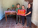 Công an xã Cát Ngạn kêu gọi MTQ hỗ trợ gia đình có hoàn cảnh khó khăn