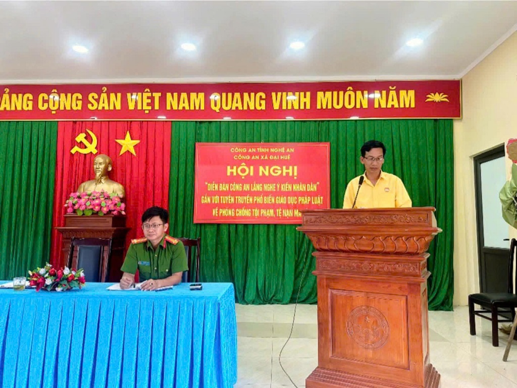 Công an xã Đại Huệ tổ chức diễn đàn 