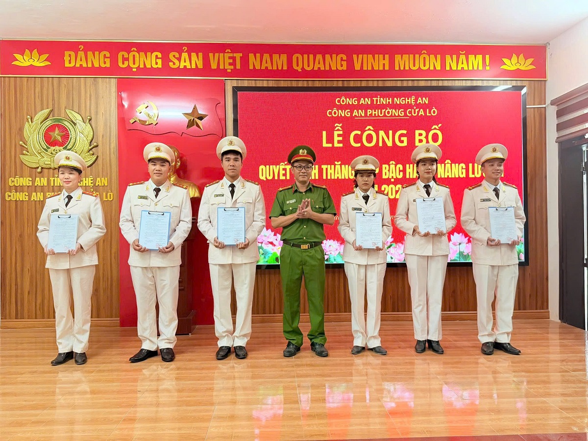 Lễ công bố Quyết định “Thăng cấp bậc hàm nâng lương năm 2026”