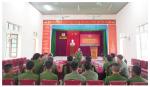 Đồng chí Đại tá Nguyễn Huy Khích, Phó Giám đốc Công an tỉnh làm việc với Công an xã Nam Đàn