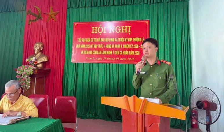 Công an xã Nghĩa Đồng tổ chức diễn đàn 