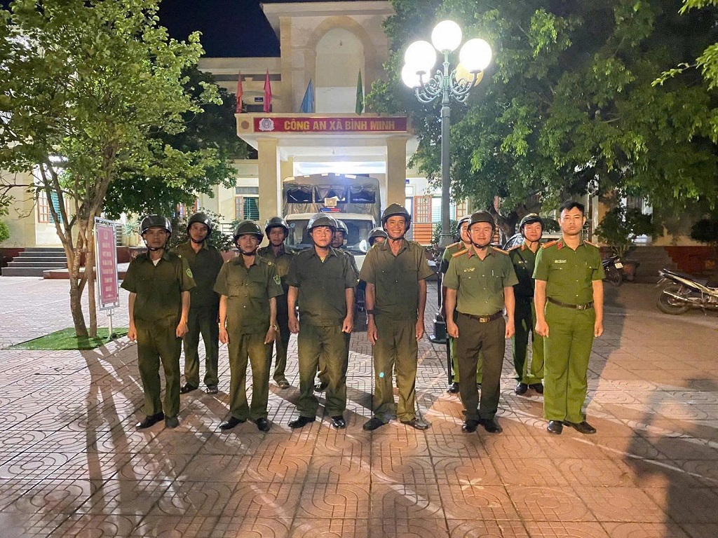 Công an xã Bình Minh ra quân thực hiện cao điểm phòng ngừa, đấu tranh, xử lý thanh, thiếu niên, học sinh vi phạm pháp luật