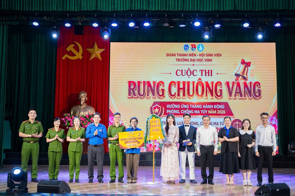 Chi đoàn Công an phường Vinh Phú phối hợp tổ chức cuộc thi Rung chuông vàng, hưởng ứng Tháng hành động phòng, chống ma túy