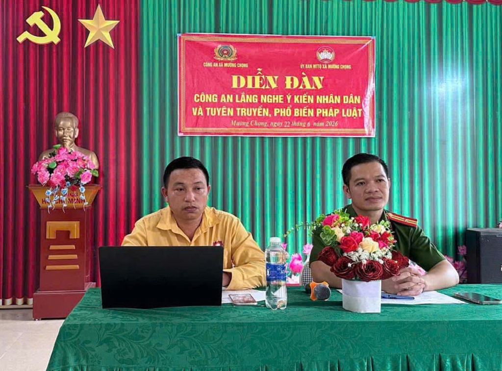 Công an xã Mường Chọng tổ chức diễn đàn 