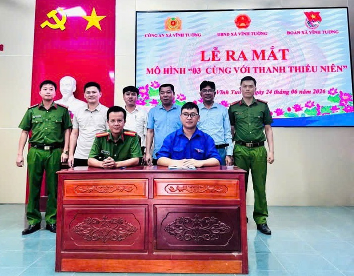 Công an xã Vĩnh Tường ra mắt mô hình 