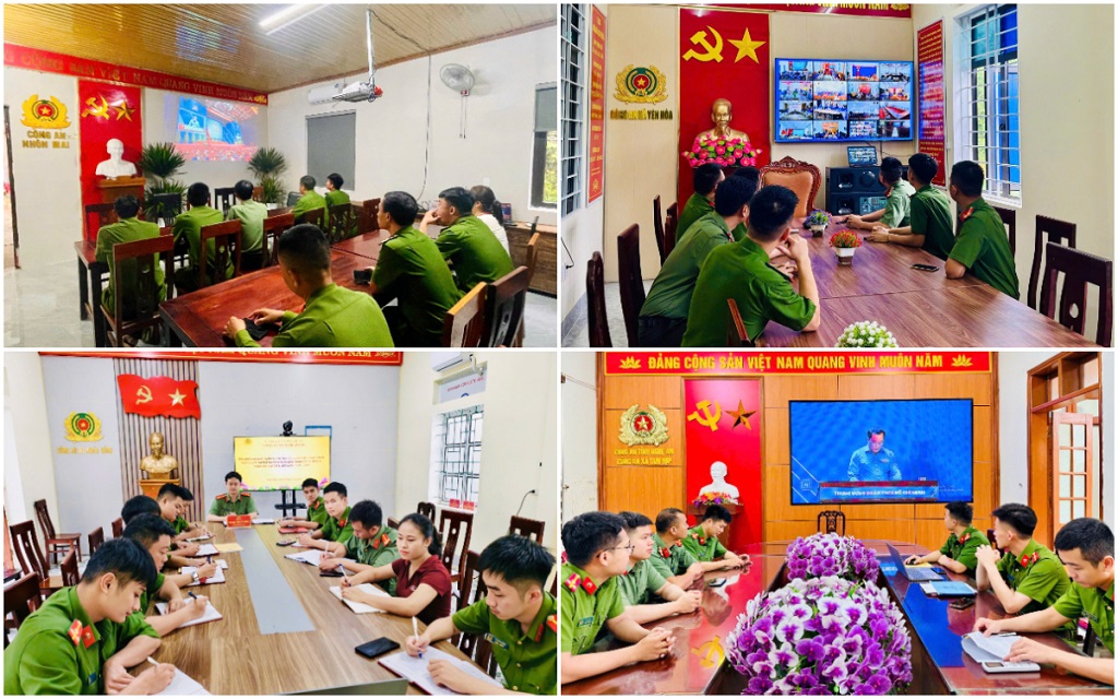 Tại điểm cầu Công an các đơn vị, địa phương 