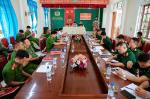 Công an xã Thiên Nhẫn phối hợp Ban Chỉ huy Quân sự tổ chức Hội nghị sơ kết 06 tháng đầu năm