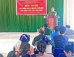 Công an xã Mường Típ tuyên truyền phổ biến giáo dục pháp luật