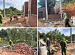 Công an xã na Ngoi hỗ trợ xây dựng nhà cho thân nhân liệt sĩ