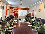 Chi bộ Công an xã Hữu Kiệm tham dự Hội nghị trực tuyến quán triệt Nghị quyết hội nghị Trung ương 3 khóa XIV