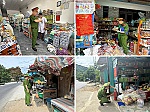 Đoàn kiểm tra liên ngành UBND xã kiểm tra an toàn thực phẩm; PCCC và tuyên truyền bảo đảm trật tự, ATGT