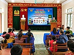 Công an xã Hoa Quân tuyên truyền pháp luật về cư trú, Luật căn cước và phòng, chống tội phạm ma túy, mua bán người
