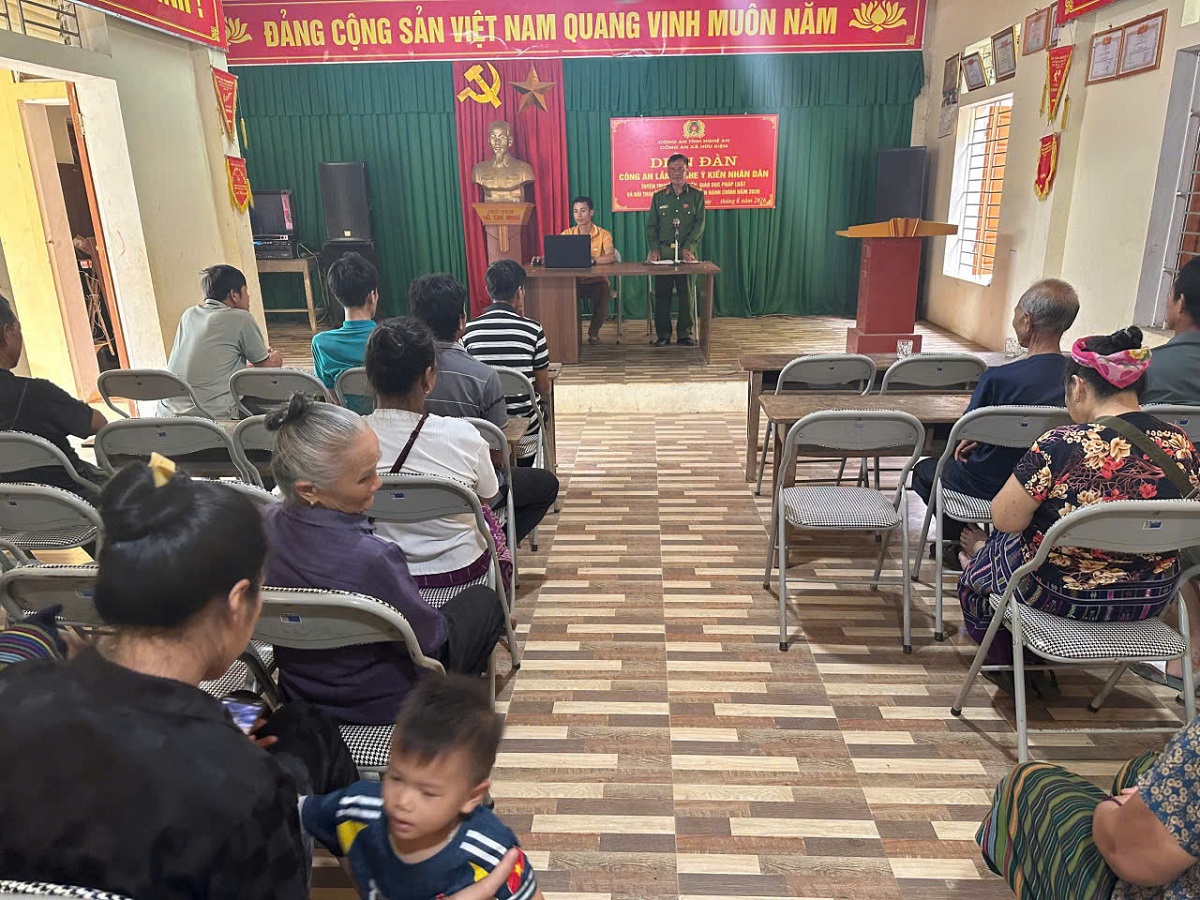 Công an xã Hữu Kiệm tổ chức Diễn đàn 