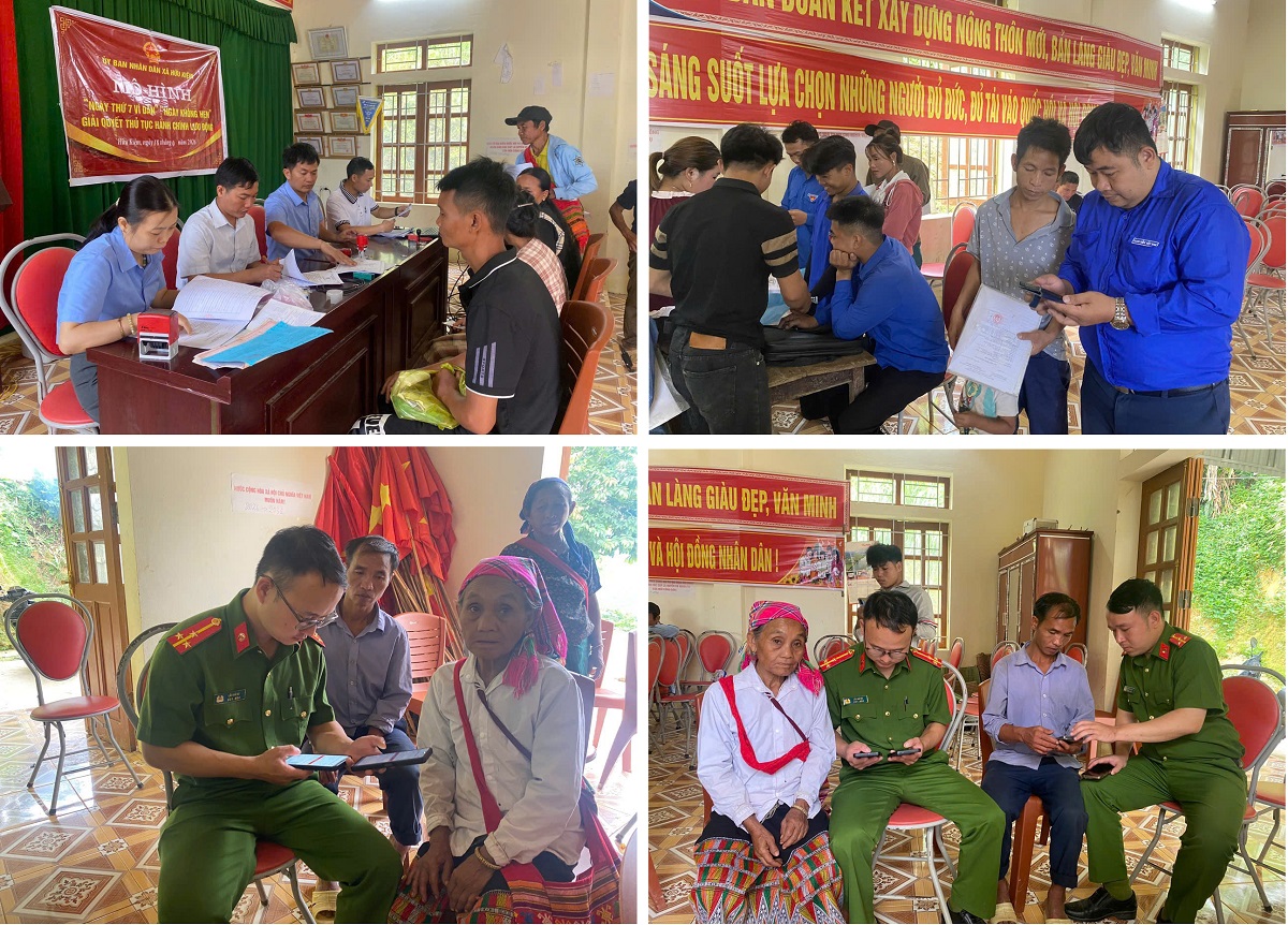 Công an xã Hữu kiệm phối hợp thực hiện mô hình 