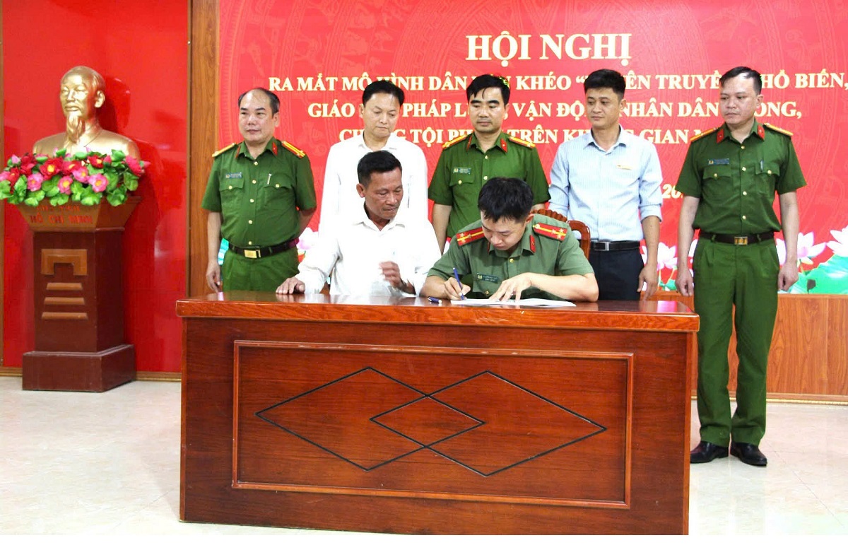 Công an xã Xuân Lâm ra mắt mô hình dân vận khéo