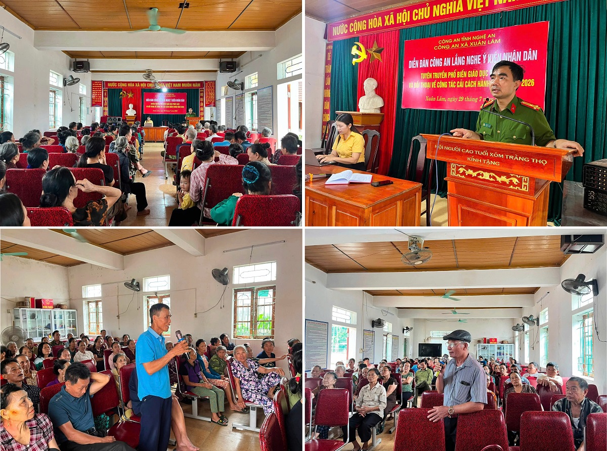 Công an xã Xuân Lâm tổ chức Diễn đàn 