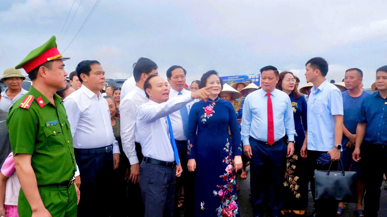 Công an xã Vạn An bảo đảm ANTT tại Lễ khởi công xây dựng Trường THPT Nam Đàn 1