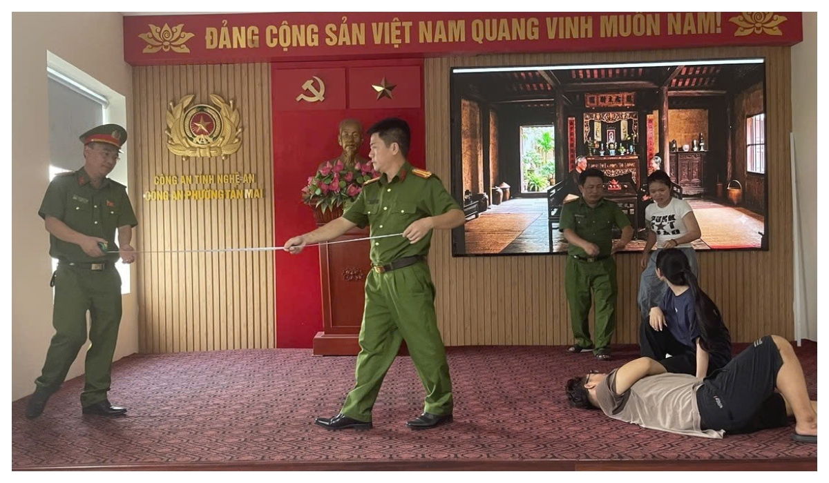 Cụm số 6 tích cực luyện tập tham gia Hội thi Báo cáo viên, tuyên truyền viên pháp luật giỏi