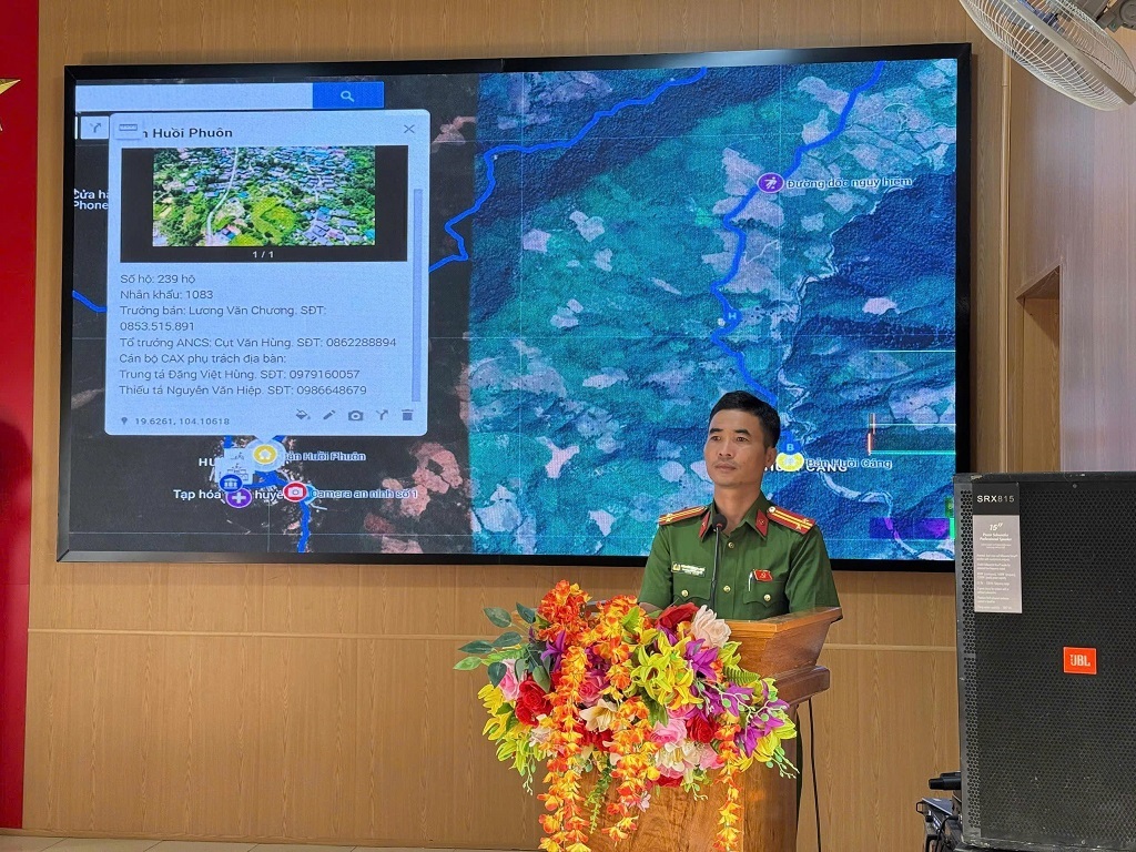 Công an xã Keng Đu xây dựng 