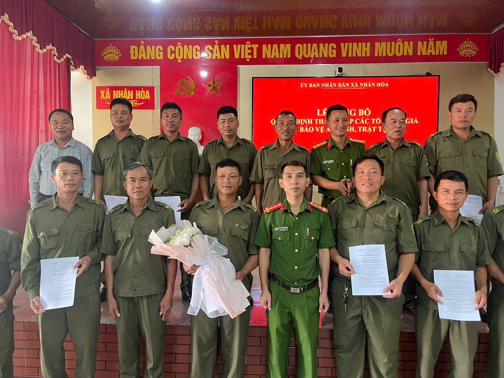 Kiện toàn các tổ an ninh trật tự xã Nhân Hoà