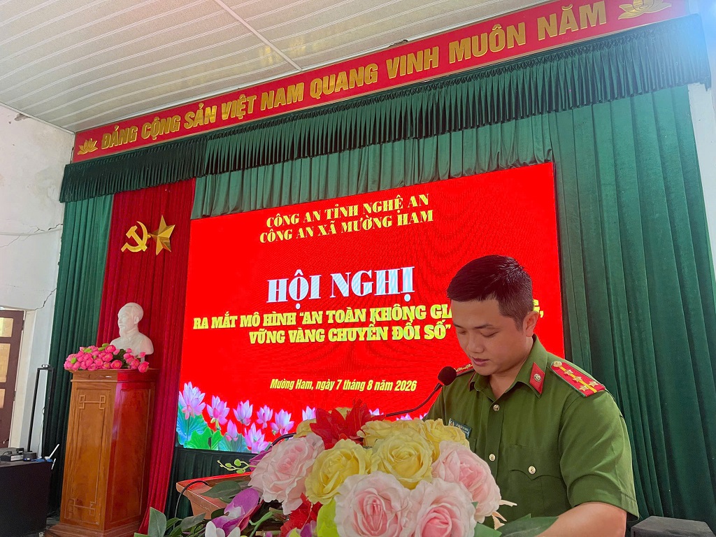 Công an xã Mường Ham ra mắt mô hình