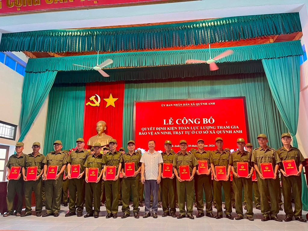 Kiện toàn các tổ an ninh trật tự xã Quỳnh Anh