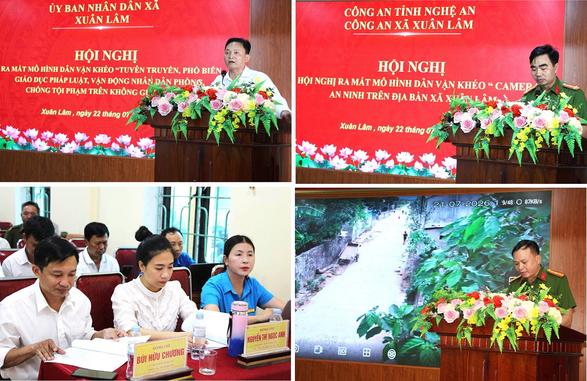 Công an xã Xuân Lâm tổ chức Hội nghị ra mắt 3 mô hình dân vận khéo
