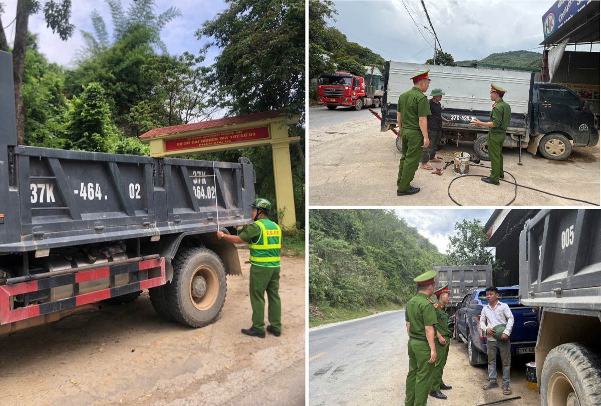 Công an xã Hữu Kiệm rà soát phương tiện giao thông