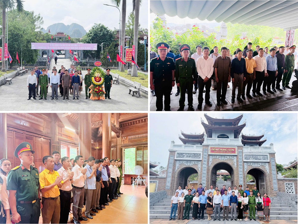 Công an xã Hữu Kiệm tham gia hành trình về nguồn, tri ân anh hùng liệt sĩ