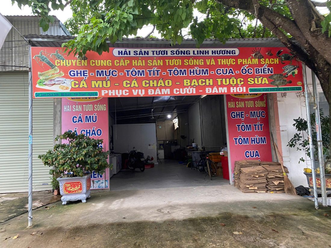 Phạm Thị Hương đã thuê nhà mở 01 cửa hàng buôn bán hải sản tại huyện Yên Thành (cũ) nhằm tạo vỏ bọc cho hoạt động huy động vốn của mình