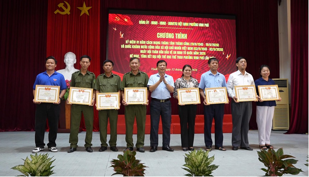 Khen thưởng tập thể, cá nhân có thành tích xuất sắc trong hoạt động thể dục thể thao và xây dựng phong trào toàn dân bảo vệ ANTQ