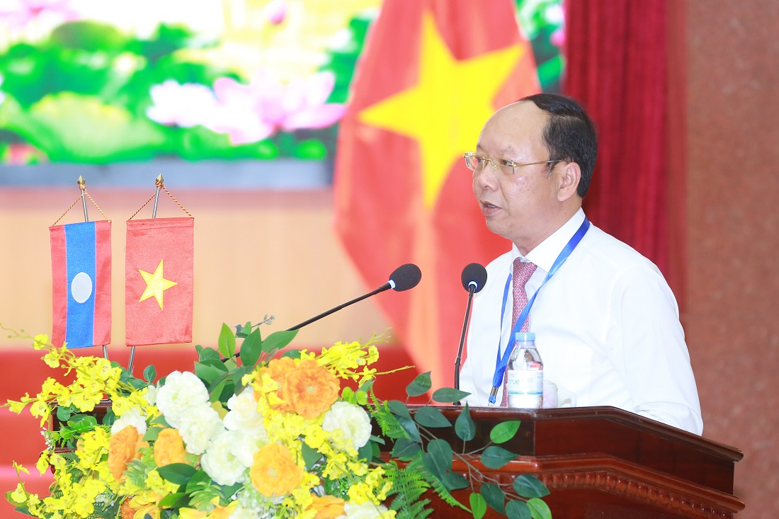 Đồng chí Bùi Thanh An, Ủy viên Ban Thường vụ Tỉnh ủy, Phó Chủ tịch Thường trực UBND tỉnh Nghệ An phát biểu tại Hội nghị 