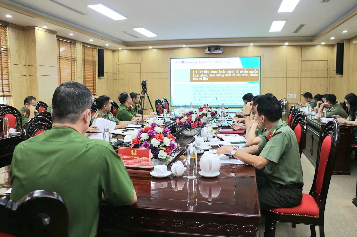 Toàn cảnh Hội nghị tại điểm cầu Công an tỉnh Nghệ An