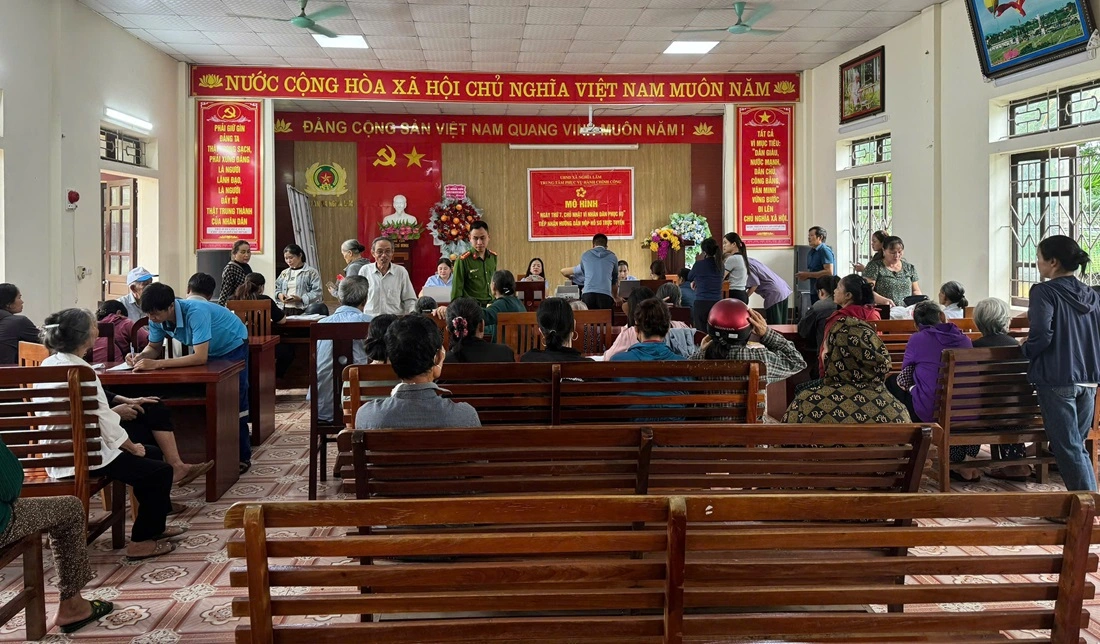 Công an xã Nghĩa Lâm triển khai mô hình “Ngày thứ 7, chủ nhật vì Nhân dân phục vụ”