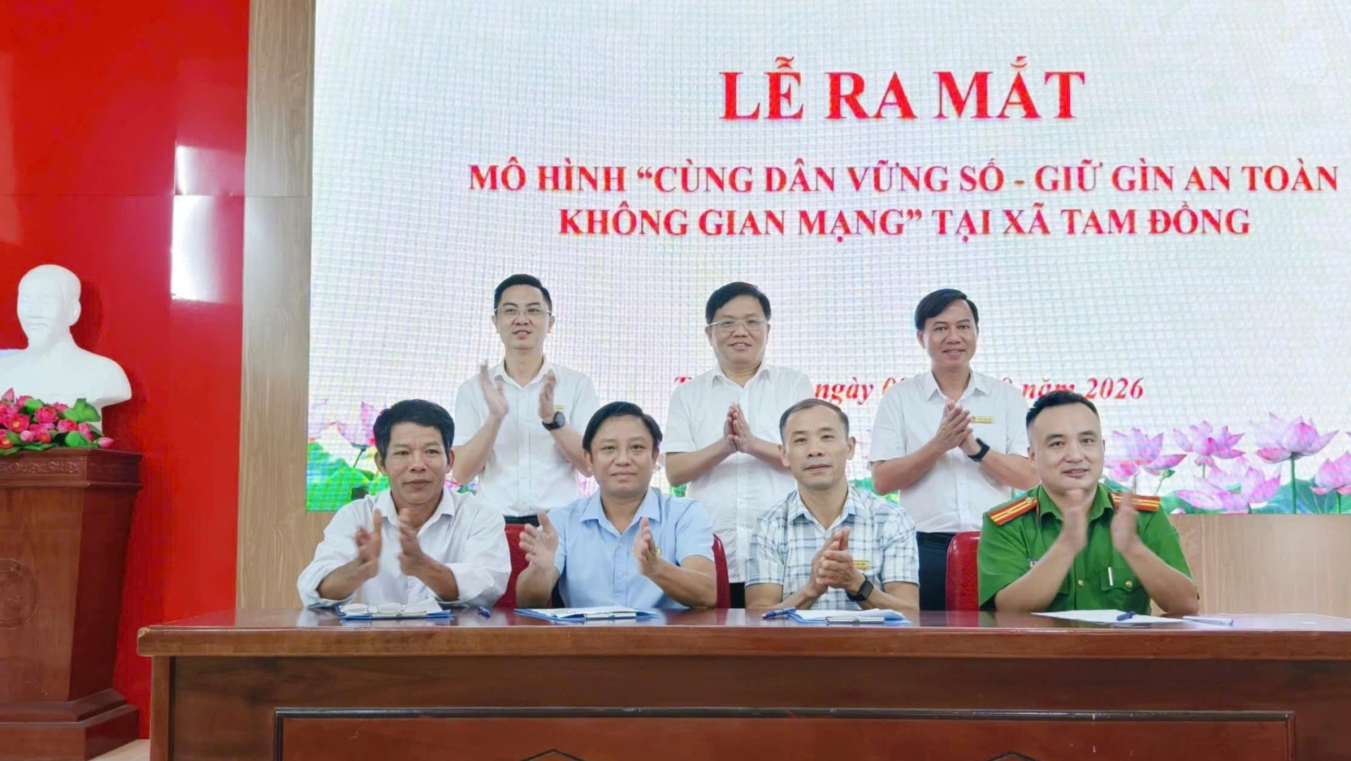 CAX Tam Đồng tổ chức lễ ra mắt mô hình dân vận khéo “Cùng dân vững số - Giữ gìn an toàn không gian mạng”