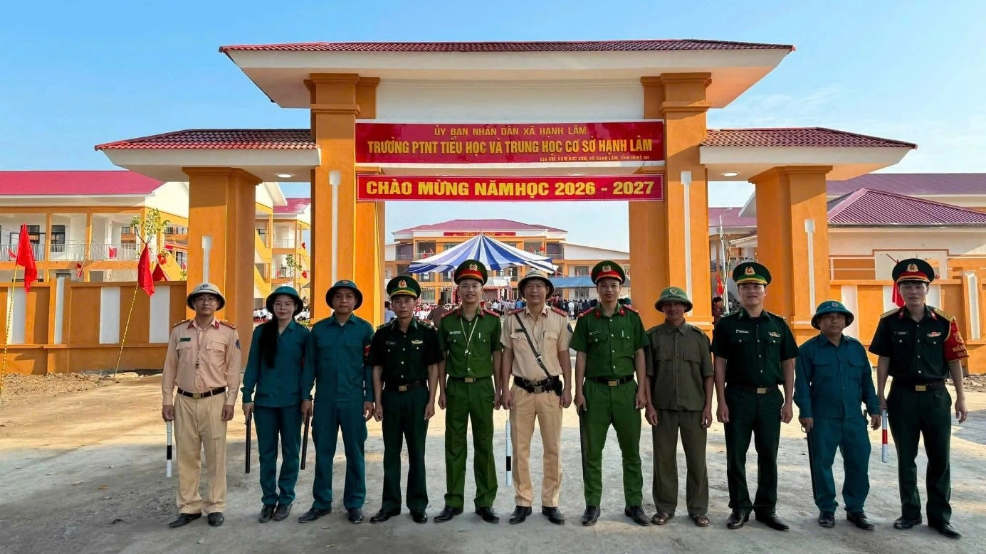 Công an xã Hạnh Lâm bảo đảm ANTT Lễ khánh thành và khai giảng năm học mới
