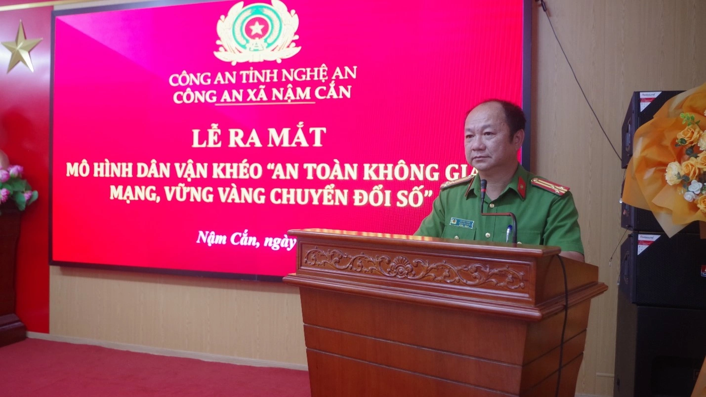 CAX Nậm Cắn tổ chức Lễ ra mắt mô hình Dân vận khéo “An toàn không gian mạng, vững vàng chuyển đổi số”