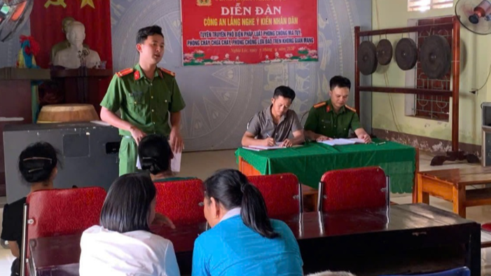 Công an xã Nghĩa Lộc tổ chức Diễn đàn “Công an lắng nghe ý kiến Nhân dân”