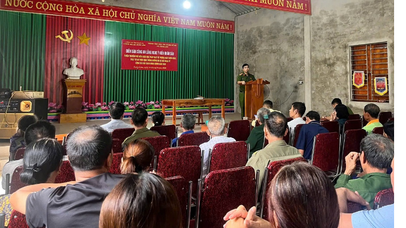 Công an xã Xuân Lâm tổ chức diễn đàn “Công an lắng nghe ý kiến Nhân dân”