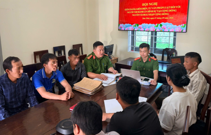Công an xã kiểm danh, kiểm diện và tư vấn pháp luật đối với người thi hành án hình sự tại cộng đồng, người tái hòa nhập cộng đồng