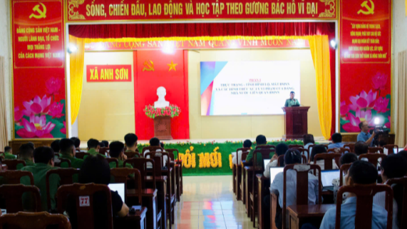 Công an xã Anh Sơn tham mưu tổ chức Hội nghị tập huấn bảo vệ bí mật Nhà nước năm 2026