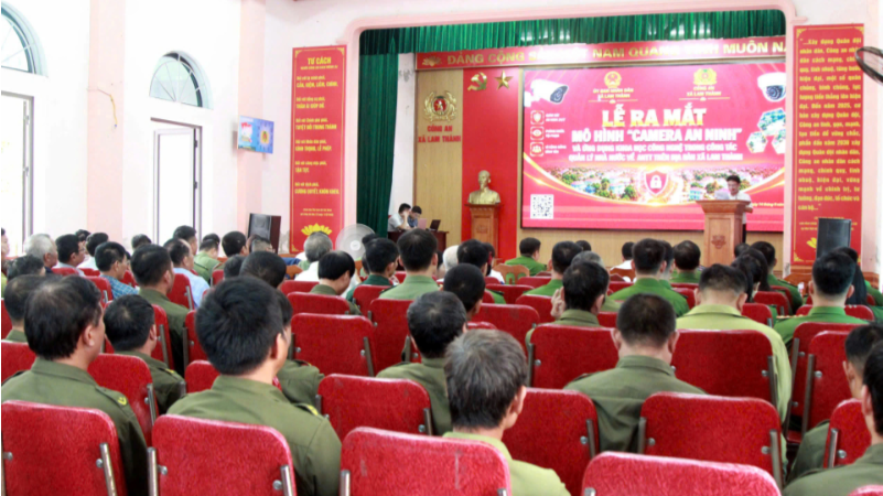 Xã Lam Thành ra mắt mô hình “Camera an ninh” và ứng dụng khoa học công nghệ trong công tác quản lý Nhà nước về an ninh trật tự