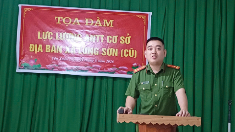 Công an xã Yên Xuân: Đối thoại giữa Công an xã với CBCS, lực lượng tham gia bảo vệ ANTT cơ sở