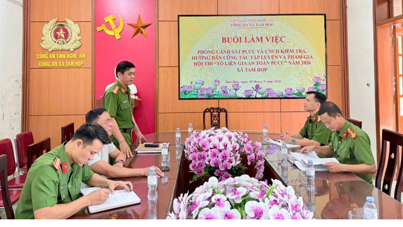 Sẵn sàng tổ chức Hội thi nghiệp vụ chữa cháy và cứu nạn, cứu hộ “Tổ liên gia an toàn phòng cháy, chữa cháy” tỉnh Nghệ An năm 2026