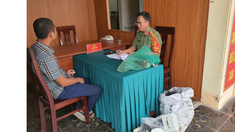 Công an xã Hợp Minh: Phát hiện xử lý 01 trường hợp có hành vi săn bắt động vật hoang dã